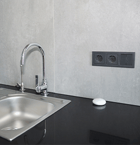 a wall-mounted electrical socket